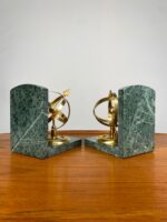 Vintage Brass & Marble Armillary Sphere Bookends - Image 3